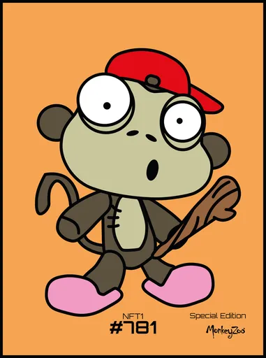 NFT1 special edition Monkeyzoo collection #781 image