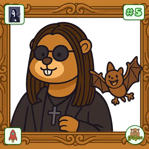 go4sn.app | Metalhead Gopher Portrait | @kC_mone image