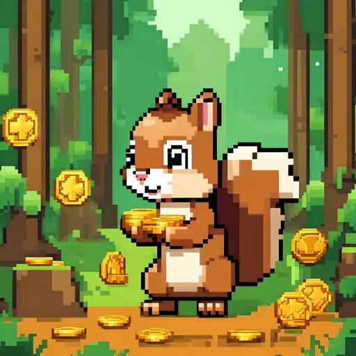 Pixel Squirrel Yupo image