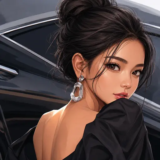 Risa in Black Dress image