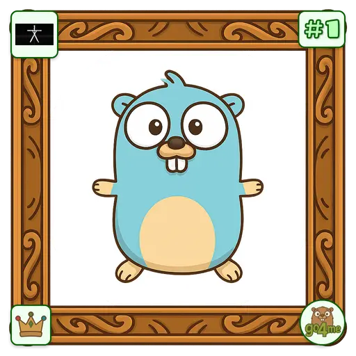 go4sn.app | Framed Cartoon Gopher | @MMeranzov image