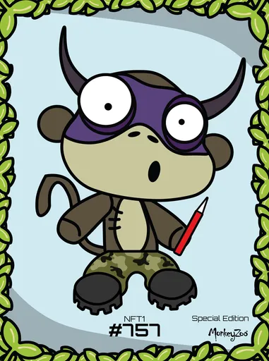 NFT1 special edition Monkeyzoo collection #757 image