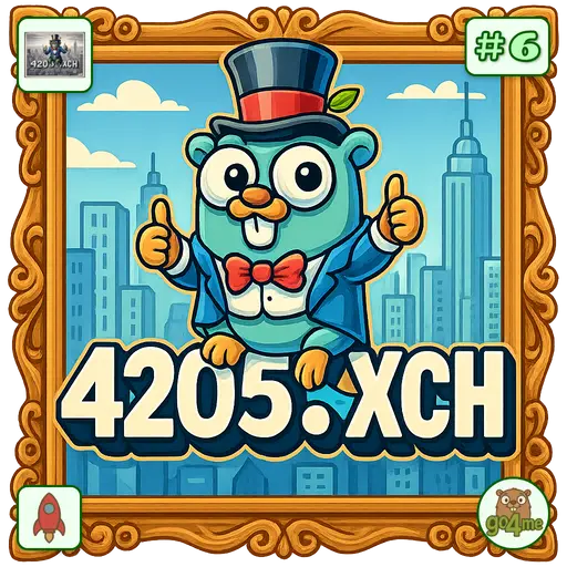 go4sn.app | Top-Hat Gopher in City Frame | @MONKEYMONDO image