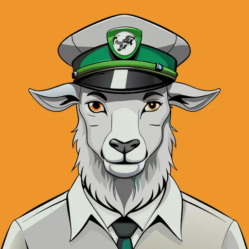 Goat with Bus Driver Cap image