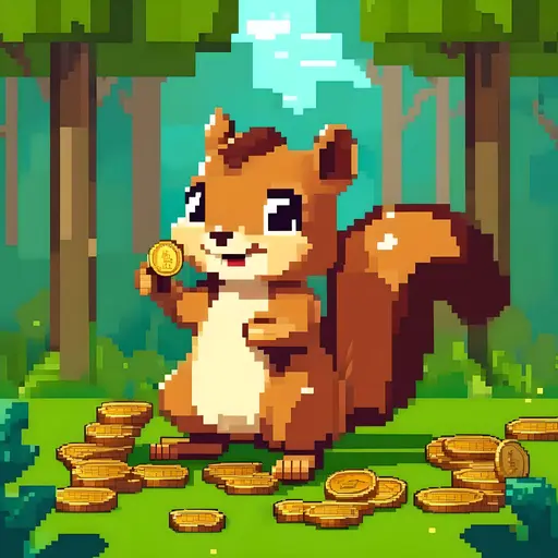 Pixel Squirrel Yupo image