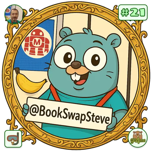 go4.me | Stephen Harrison BookSwapSteve@mastodon.social 💙 | @BookSwapSteve image