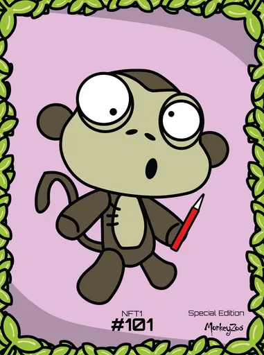 NFT1 special edition Monkeyzoo collection #101 image