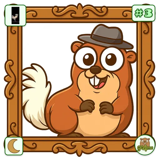 go4sn.app | Framed Fedora Gopher | @Grizzle341 image