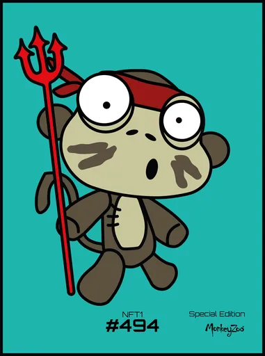 NFT1 special edition Monkeyzoo collection #494 image
