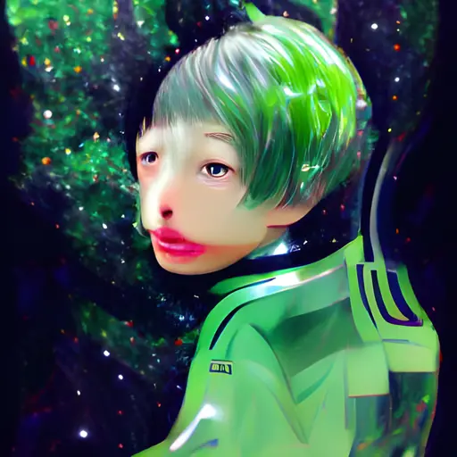 Girl with a Green Full Node image