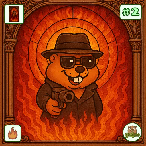 go4sn.app | Noir Gopher in Flames | @ignoreart image